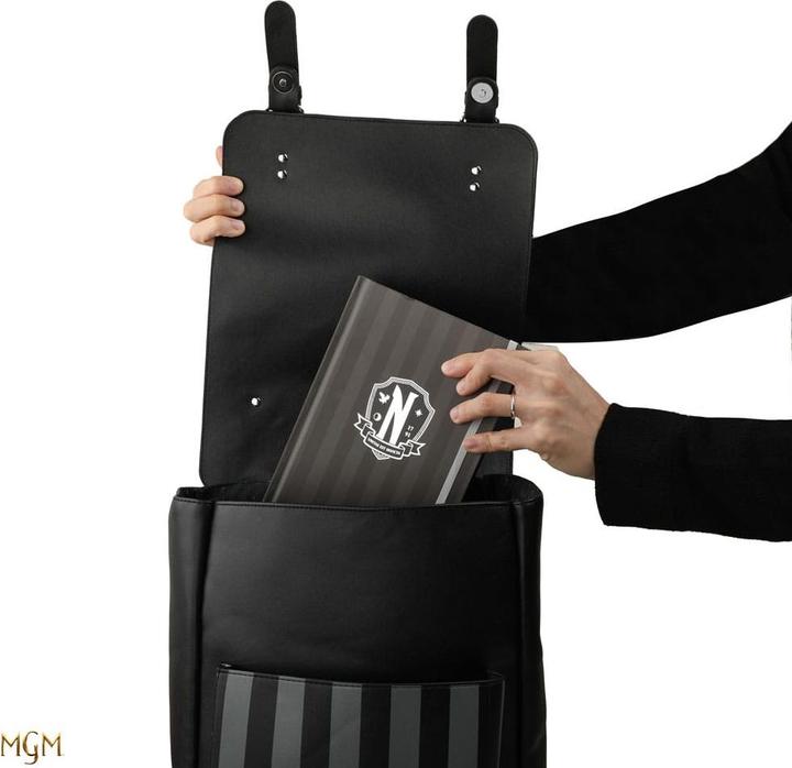 Actual product image Cinereplicas Wednesday Backpack Nevermore Academy Black