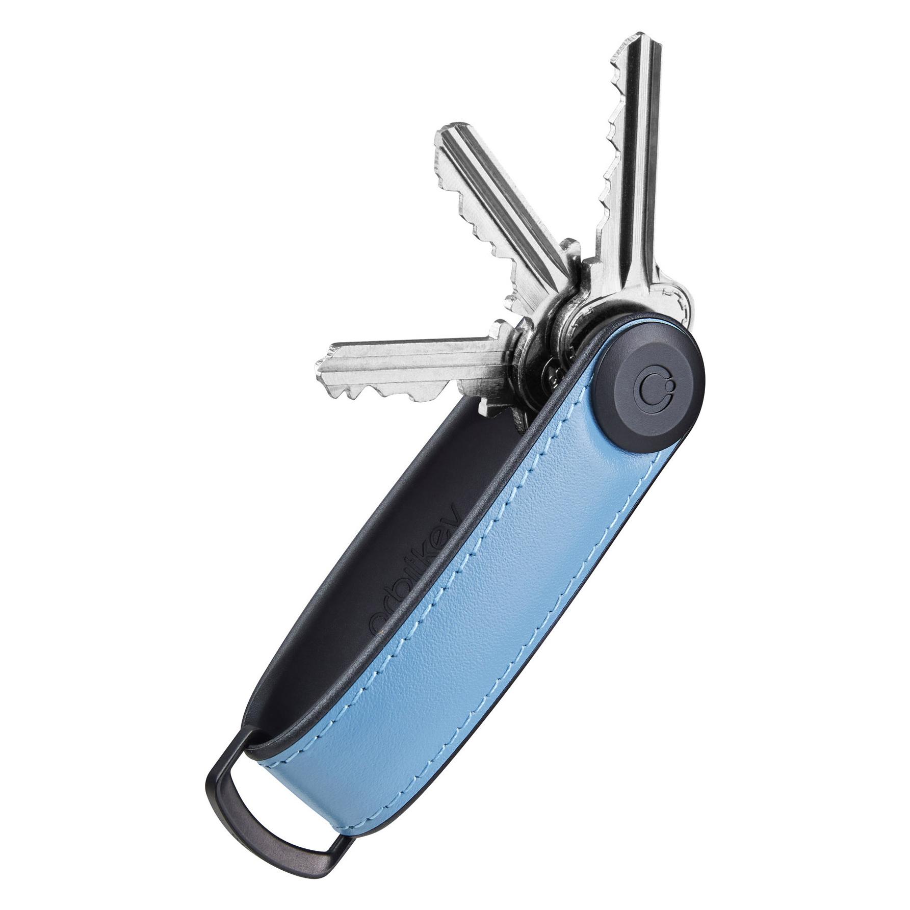 Orbitkey, Herren, Schlüsselanhänger, Hybrid Leather Key Organiser - Lake Blue, Blau
