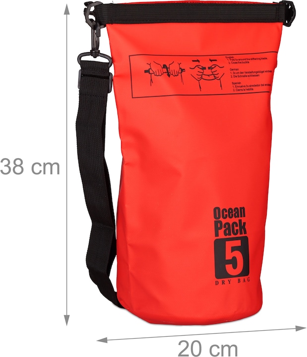 Immagine prodotto Relaxdays Zaino impermeabile ocean pack 5L (5 l)