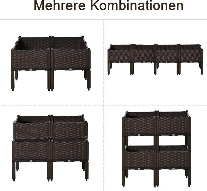 Produktbild Outsunny Hochbeet mit Abflusslöchern