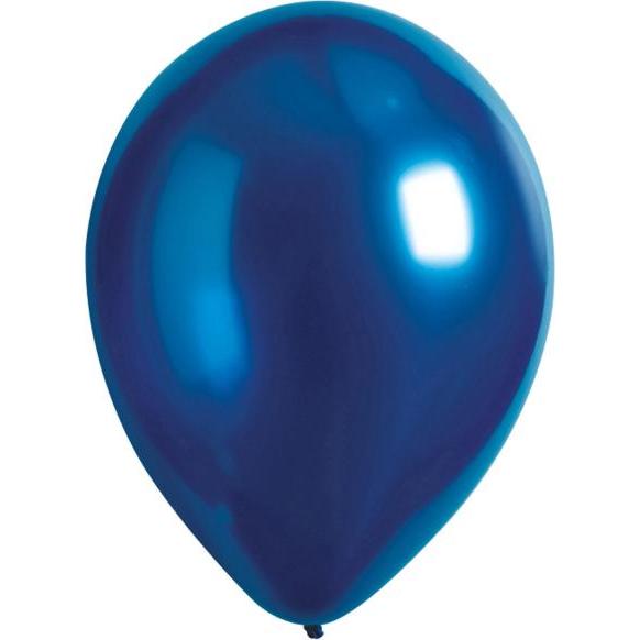 Amscan Latexballons Satin Luxe Blau Decorator 12cm