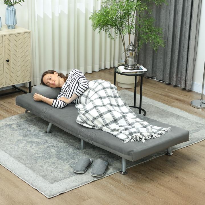 Actual product image Homcom Schlafsessel Polyester, Stahl Grau
