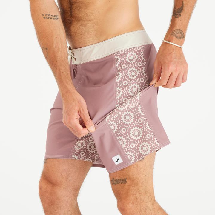 Produktbild Olaian Boardshorts Surfen Herren lang 500 Arch Esawira 19" rosa/taupe (46)