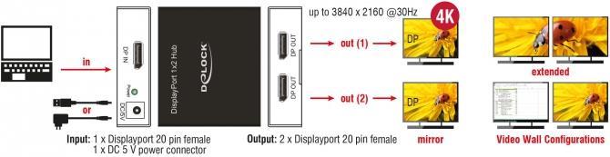 Produktbild Delock DP zu 2 x (DP, 10 cm)