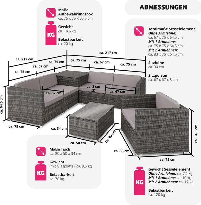 Produktbild tectake Pisa