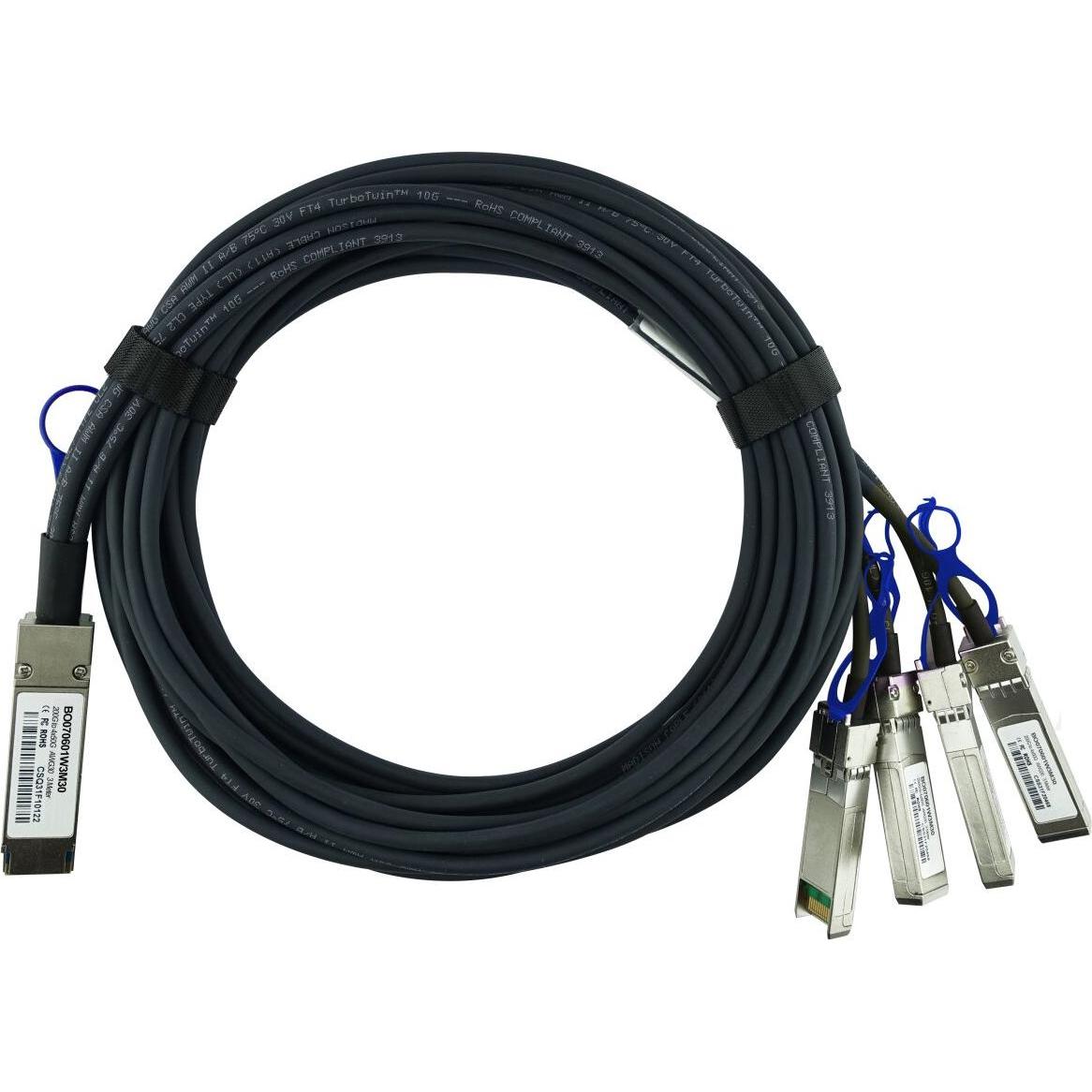 Thumbnail - BlueLAN Direct Attach Breakout Kabel QSFP56/4xSFP56 200GBASE-CR4 3 Meter, Transceiver