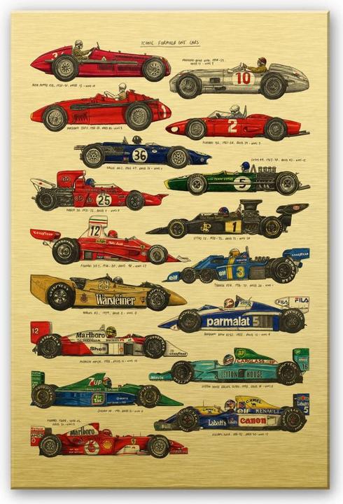 Immagine prodotto Trenddeko Effetto oro - auto da corsa (70 x 100 cm)