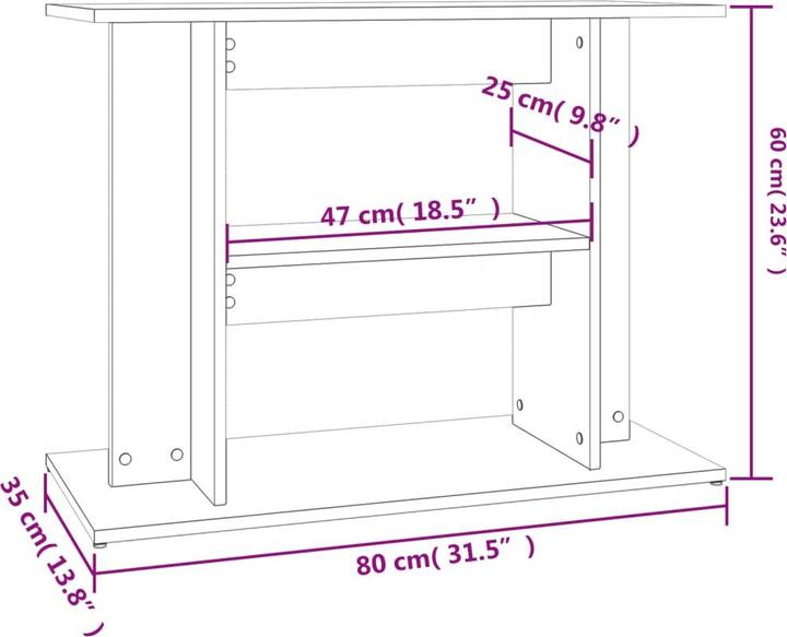 Immagine prodotto VidaXL Aquariumständer Weiss 100x40x60 cm Holzwerkstoff, Farbe