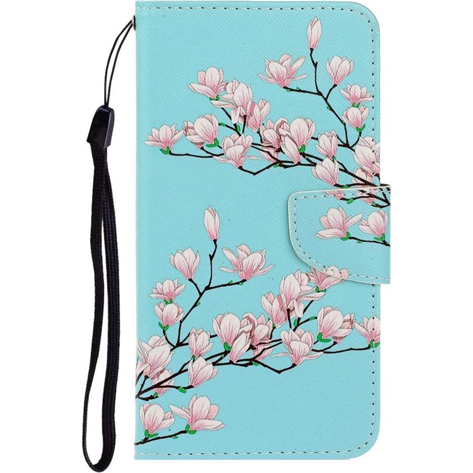 Thumbnail - Cover-Discount Galaxy A53 5G - Leder Hülle Blüten (Samsung Galaxy A53 5G), Smartphone Hülle, Mehrfarbig