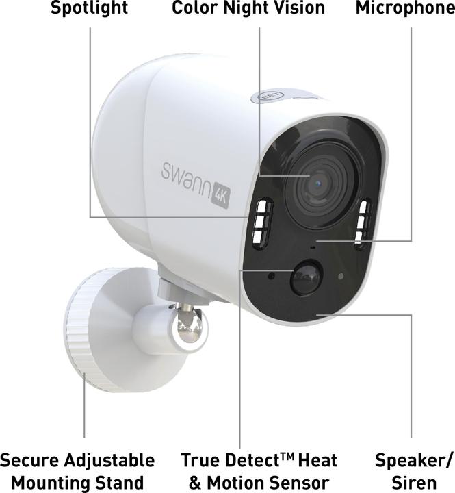 Actual product image Swann Xtreem 4K WiFi Security Camera (3840 x 2160 pixels)