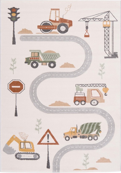 Actual product image Pergamon Children's carpet Maui Kids construction site (120 x 170 cm)