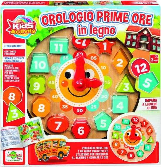 Actual product image Rs Toys Orologio prime ore in legno