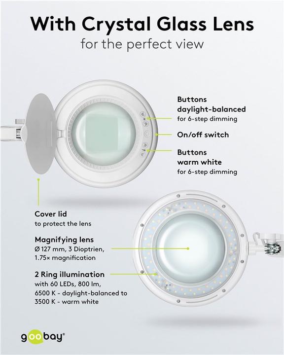 Produktbild Goobay LED-Klemm-Lupenleuchte, 10 W