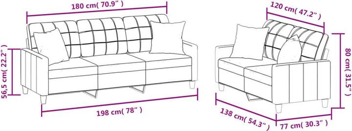 Produktbild vidaXL Sofagarnitur (Polstergruppe)