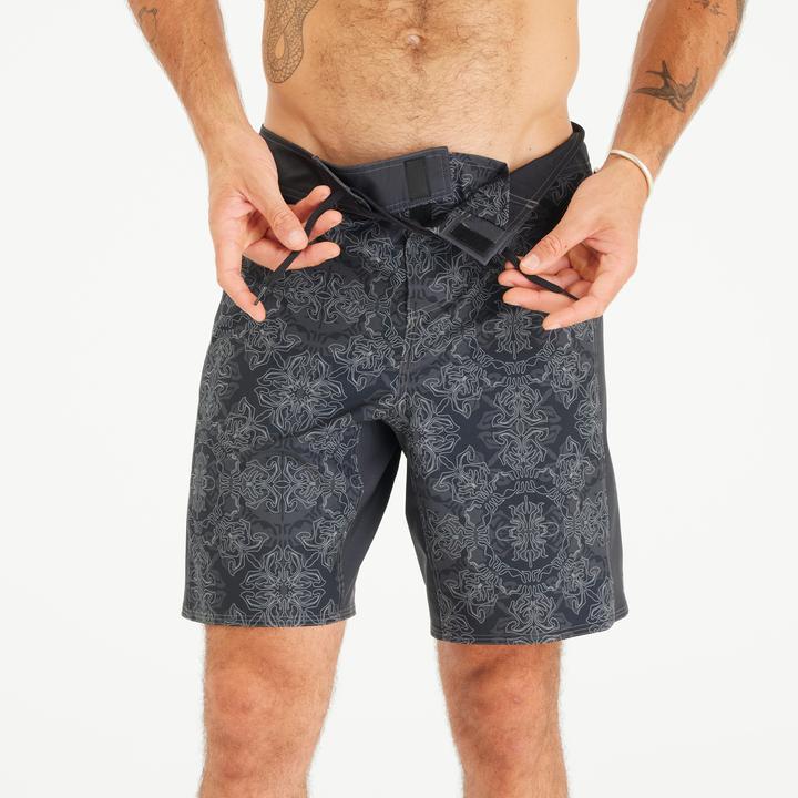 Produktbild Olaian Boardshorts Herren lang 500 Arch Scarabia 19" schwarz (46)