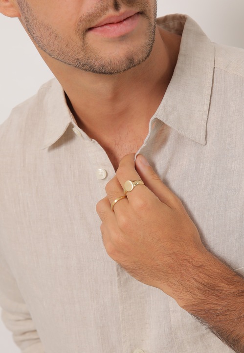 Image du produit Kuzzoi Bague à ruban, set de bagues, bague sceau (54, Argent 925)