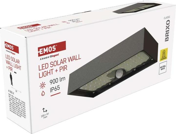Image du produit Emos LED-Leuchte BRIXO mit PIR, neutralweiss (900 lm)