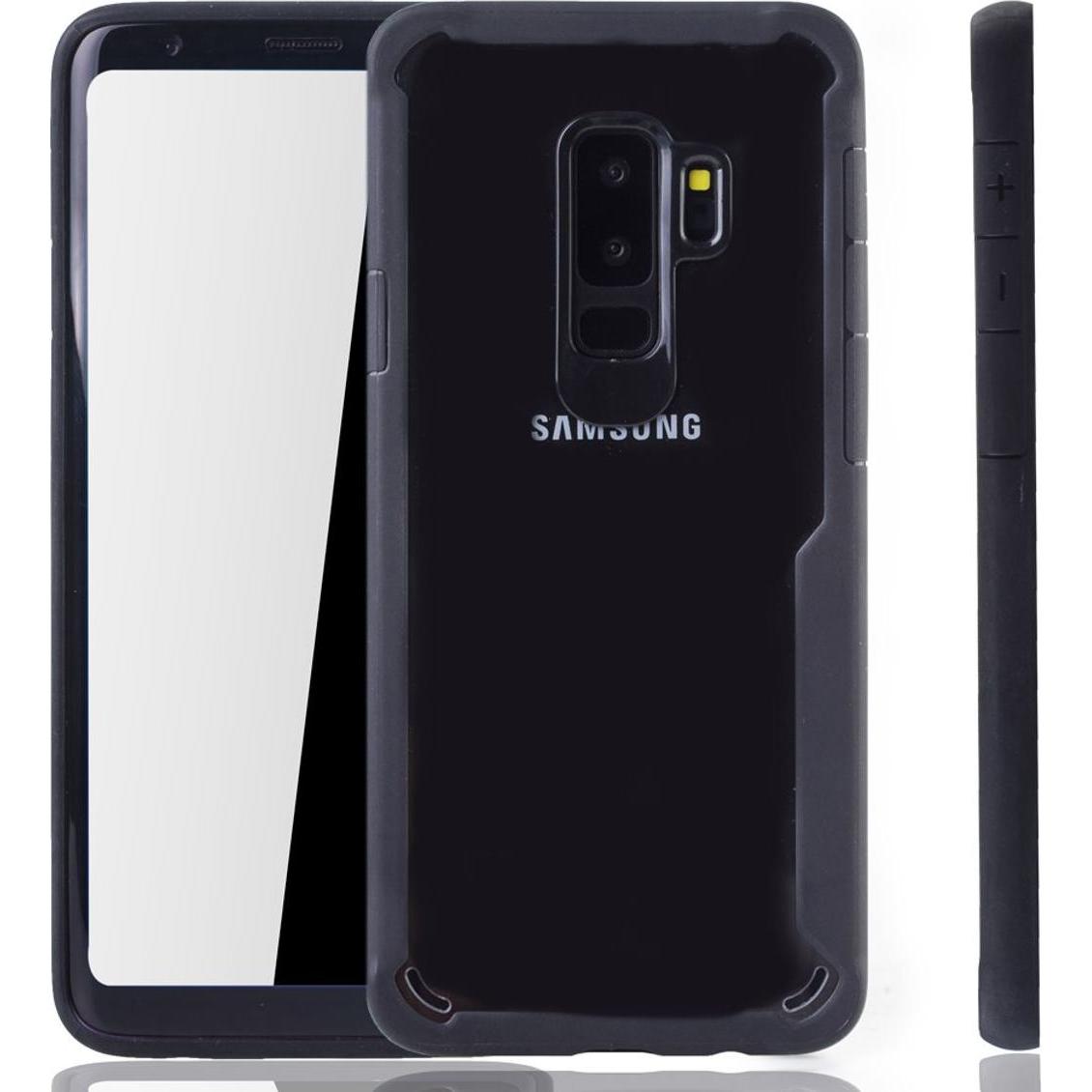 König Design Handyhülle für Samsung Galaxy S9 Plus Schutzcase Backcover Bumper Etuis Schwarz (Samsung Galaxy S9+), Smart...