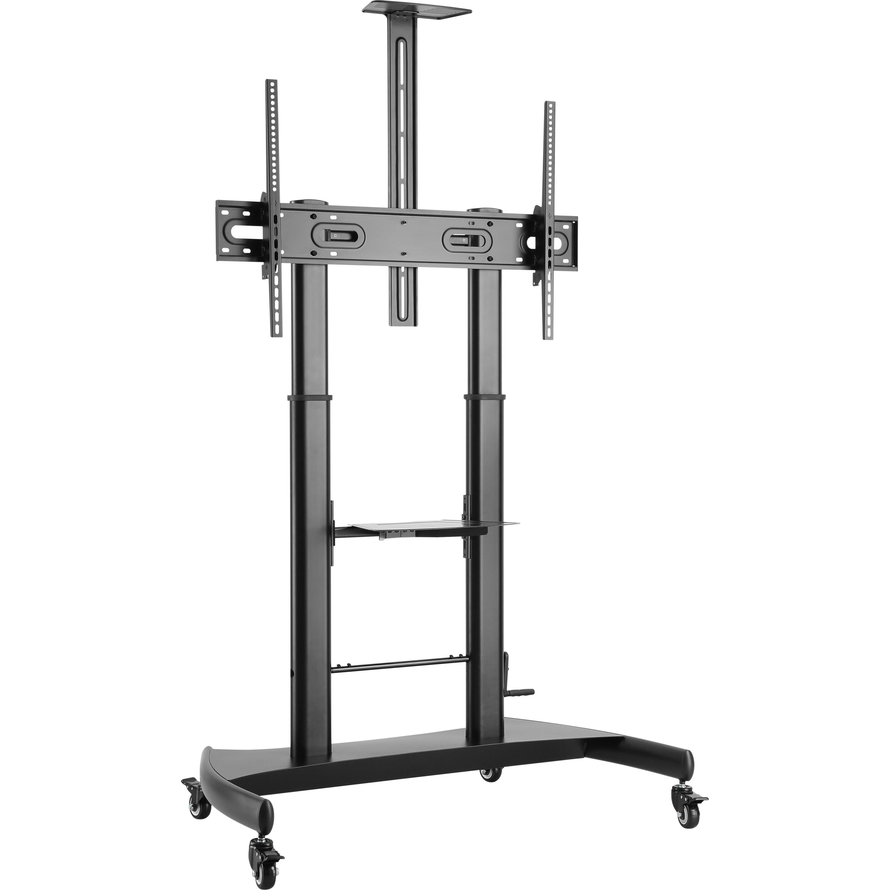 V7 TVCART2 - Wagen für LCD-Display - Kunststoff, hochwertiger kaltgewalzter Stahl - (100", 100 kg), TV Ständer, Schwarz