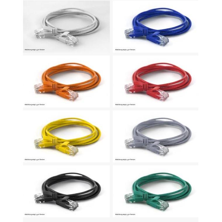 Thumbnail - Wantec wW Patchkabel CAT6A rund 2.8mm UTP gelb 0.25m (U/UTP, CAT6a, 0.26 m), Netzwerkkabel