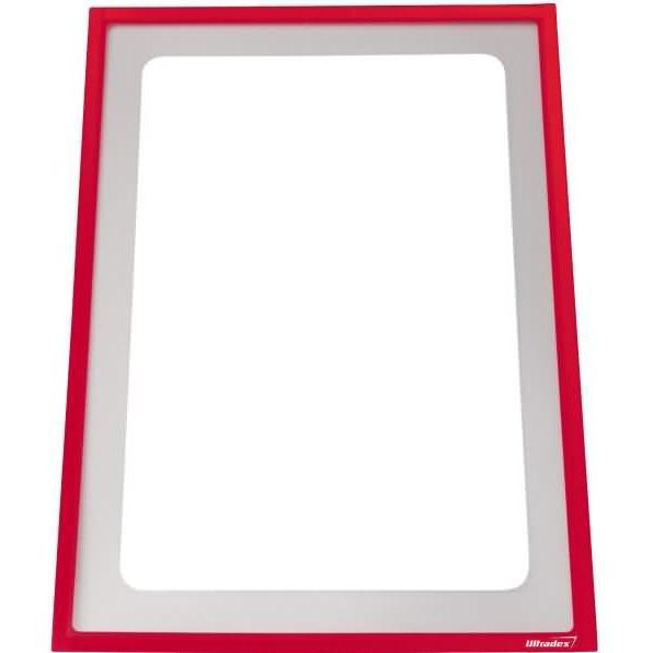 Ultradex, Informationsschild, Infotasche magnetisch für DIN A4 312x225mm VE=5 Stück rot