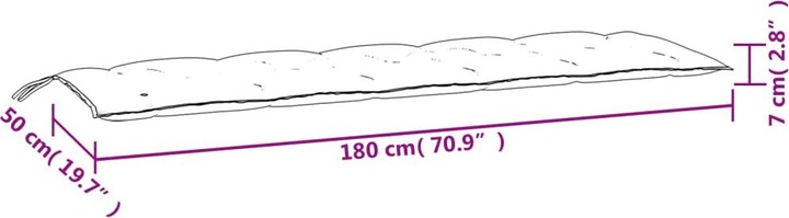 Actual product image VidaXL Henryk (180 x 50 x 7 cm)