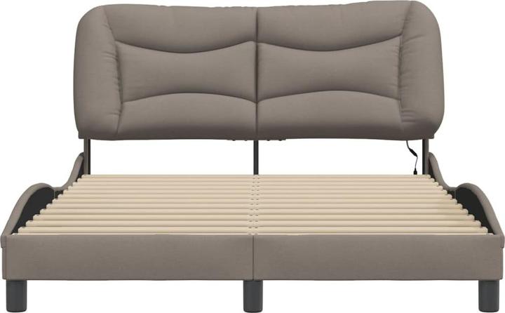 Actual product image vidaXL Bed frame with LED fabric (200 x 200 cm)