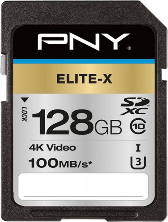 Produktbild PNY SDXC-Karte Elite-X UHS-I U3 128 GB (128 GB, SDXC, U3, UHS-I)