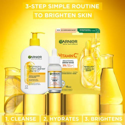 Immagine prodotto Garnier Skin Naturals Crema detergente illuminante alla vitamina C 250ml (Crema lavaggio, 250 ml)