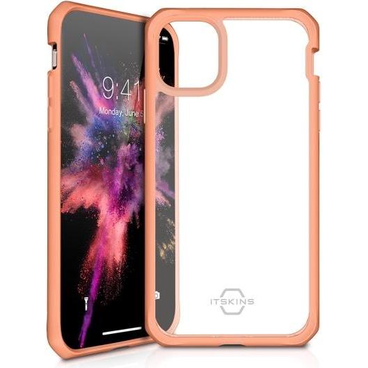 Itskins Hybrid Solid (Apple iPhone 11 Pro), Smartphone Hülle, Orange, Transparent