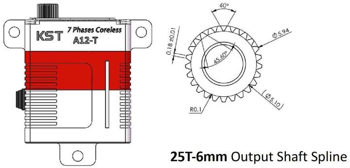 Image du produit KST Servo de surface A12-T 20.4 kg Digital HV