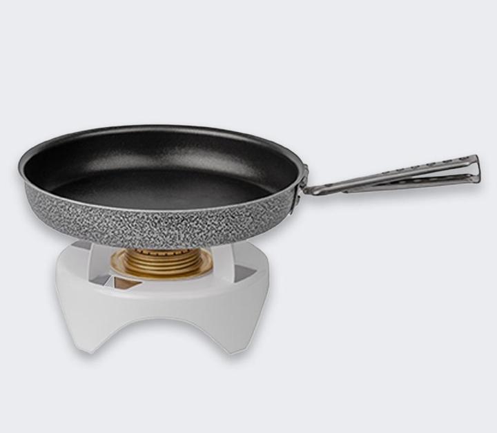 Actual product image Trangia Frying Pan 20cm Non Stick Folding Handle (20 cm, Pan set + pot set, Aluminium)