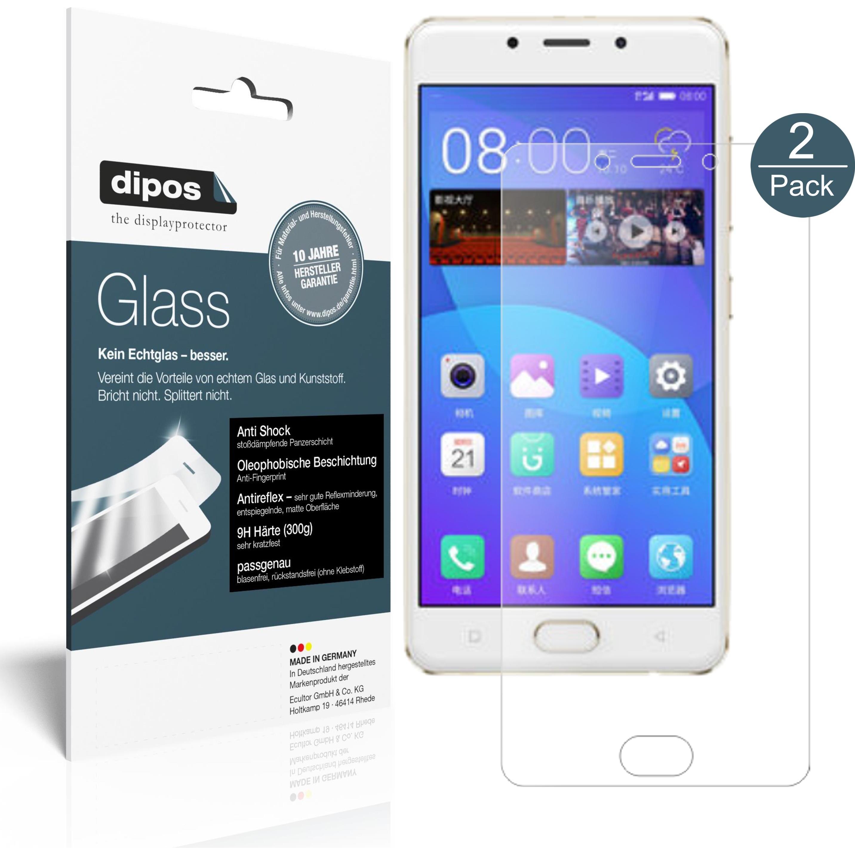 Dipos Displayschutz Anti-Shock (2 Stück, Gionee F5), Smartphone Schutzfolie, Transparent