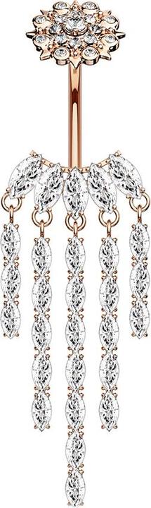 Immagine prodotto Star Piercing Lampadario Banana Inner Thread in oro rosa (Ottone, Acciaio chirurgico 316L)