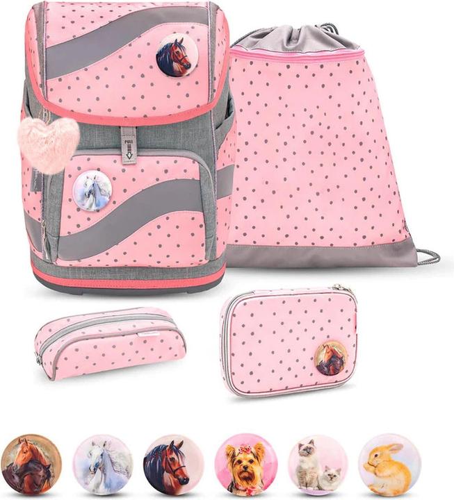 Produktbild Belmil SMARTY Schulrucksack 5-teiliges-Set Dots 2 (20 l)