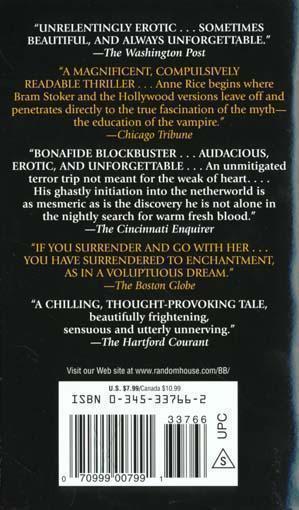 Image du produit Interview With The Vampire (Anglais, Anne Rice, 1991)