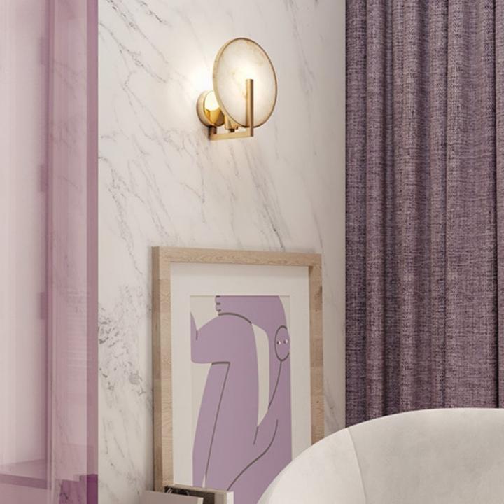 Actual product image Maytoni Marmo Wall Lamp, Wall Lamp E14 Gold Colour (E14)