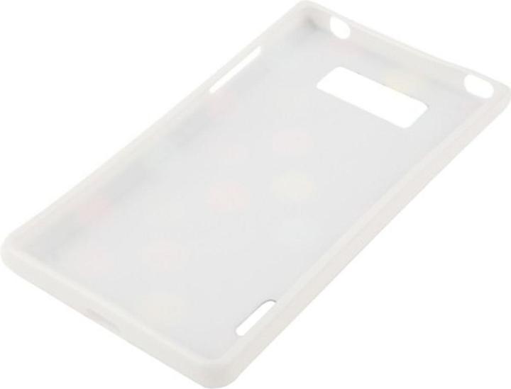 Produktbild König Design Schutzhülle TPU Punkte Case für Handy LG Optimus L7 / E705 weiss/bunt (LG Optimus L7)