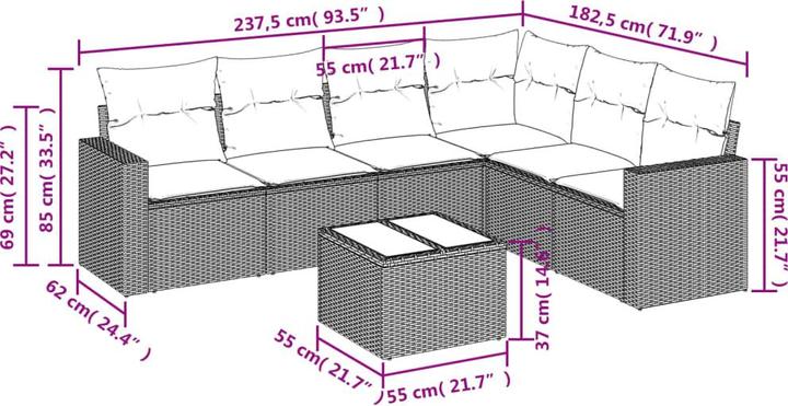 Produktbild vidaXL Justine