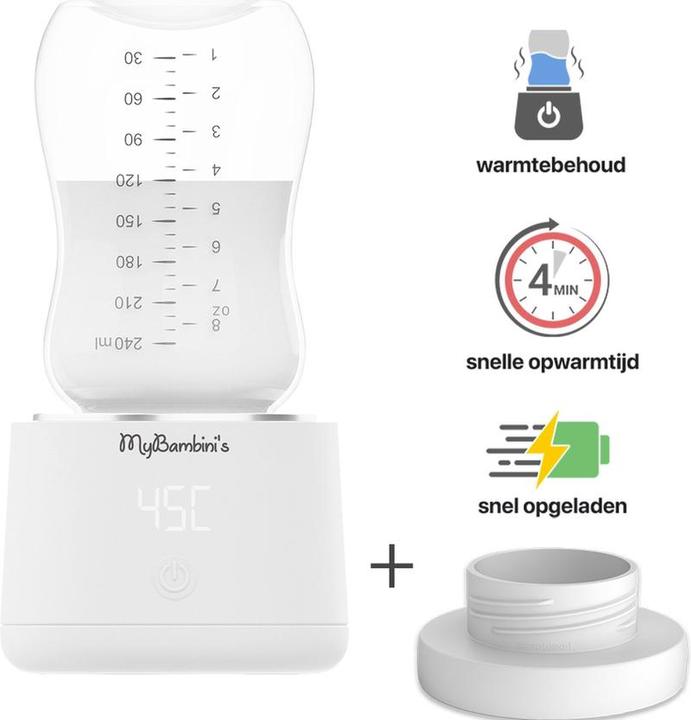 MyBambini's Mybambinis Scaldabiberon Proâ"¢ - Scaldabiberon portatile per Onderweg - Bianco - Adatto a