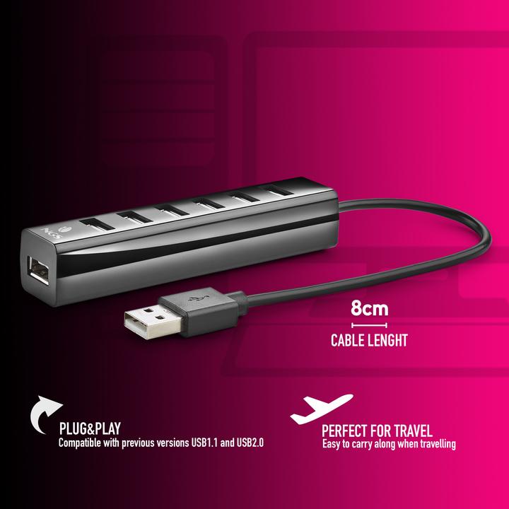 Produktbild NGS Ihub7 tiny (USB-A, 7 Ports)