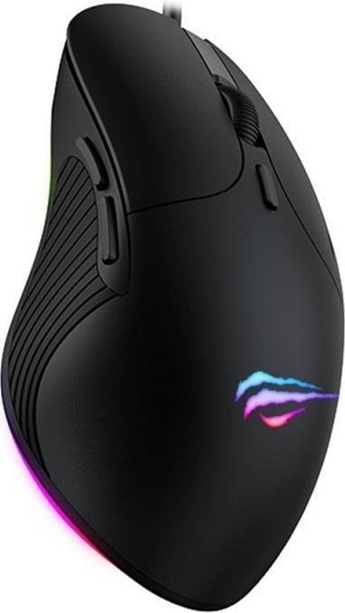 Produktbild Havit - Wired Gaming Mouse (MS1020WB) - with RGB Lights, 2400DPI, Erginomic Design, USB 5V - Black (Kabelgebunden)