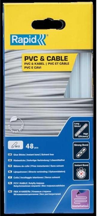 Immagine prodotto Rapid Stick di colla per PVC e cavi Ø12x190mm 48 pezzi
