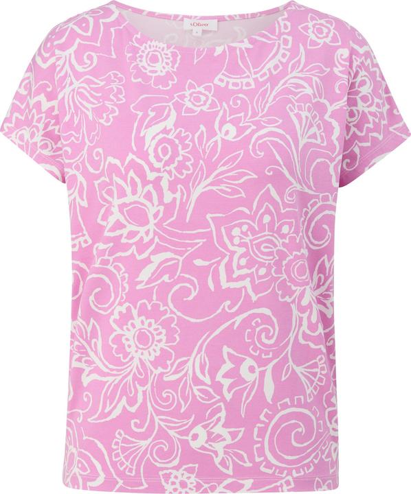 Immagine prodotto S.Oliver T-Shirt Viskose-Shirt mit All-over-Print im Relaxed Fit (S)