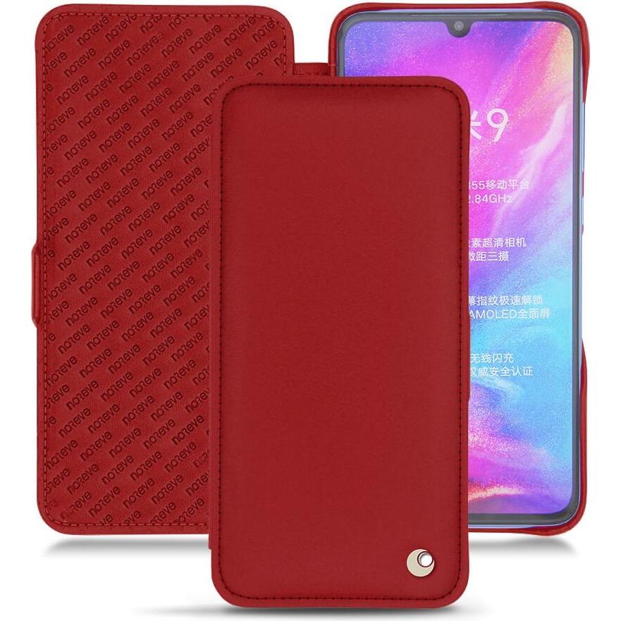 Noreve Lederschutzhülle horizontal (Xiaomi Mi 9), Smartphone Hülle, Rot