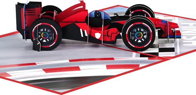 Actual product image MU Classic 3D Pop-Up Grusskarte Formel 1 Rennwagen (1 pcs.)