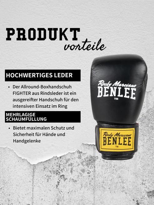 Image du produit Benlee Gants de boxe Fighter cuir noir (10 OZ, 10)