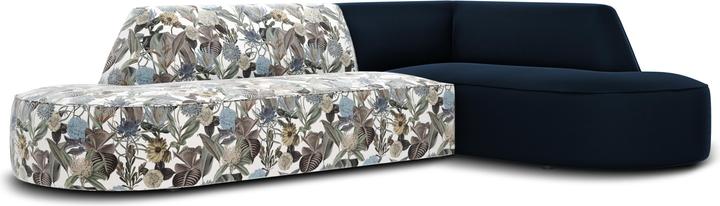 Dark Blue, Garden Light Blue Pattern