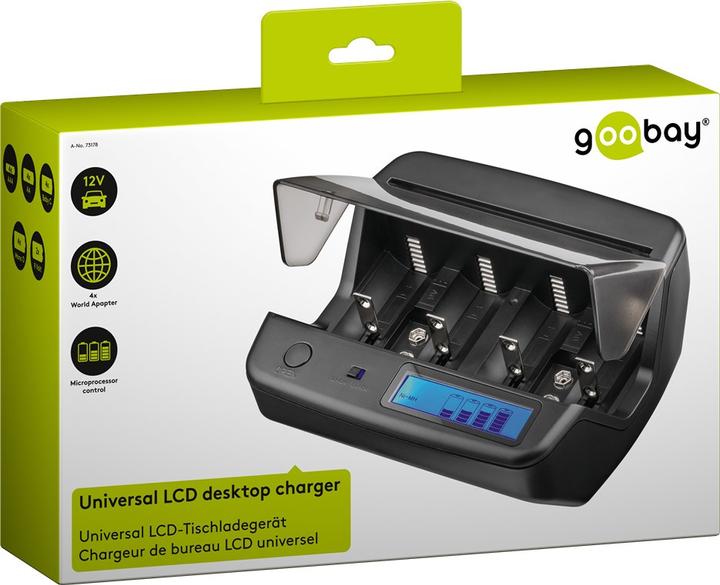 Actual product image Goobay Universal LCD desktop charger (4 pcs., Chargers without battery)