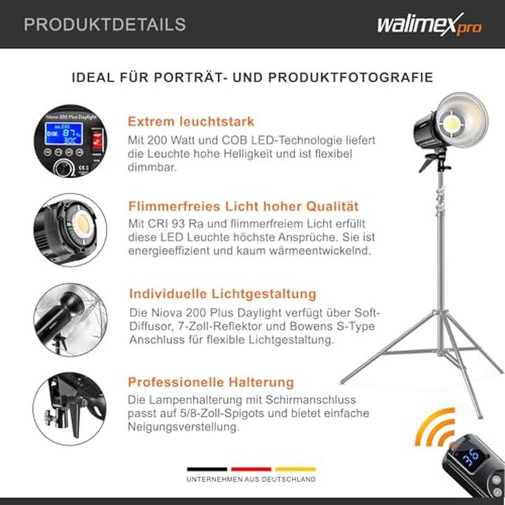 Produktbild Walimex Niova 200 Plus (Studioleuchte)
